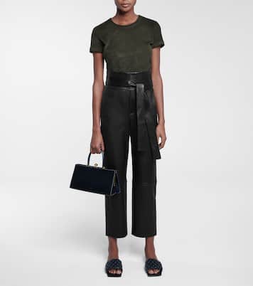 Pantalon Katousha à taille haute en cuir | Stouls