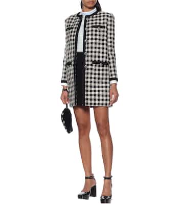 Soprabito in tweed di lana e cotone | Miu Miu