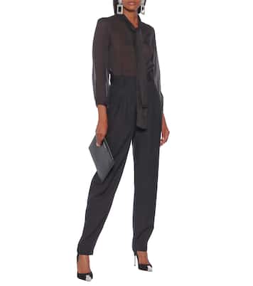 Pantaloni a vita alta in lana | Alessandra Rich