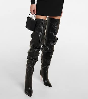 Overknee-Stiefel Jahleel aus Leder | Amina Muaddi