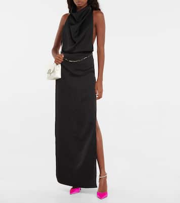 Saeda 100 embellished satin pumps | Jimmy Choo