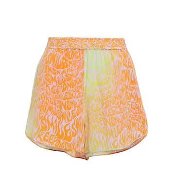 Shorts in seta con stampa | Stella McCartney