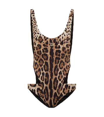 Leopard-print cutout swimsuit | Dolce&Gabbana