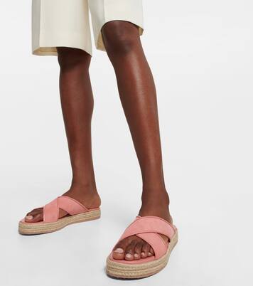 Sandali espadrillas in suede e pelle | Gianvito Rossi