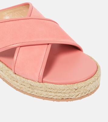 Sandali espadrillas in suede e pelle | Gianvito Rossi
