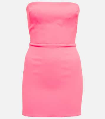 Lux strapless crêpe minidress | Alex Perry