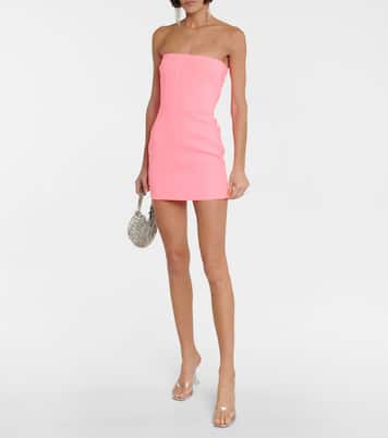 Lux strapless crêpe minidress | Alex Perry