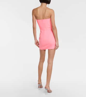 Lux strapless crêpe minidress | Alex Perry