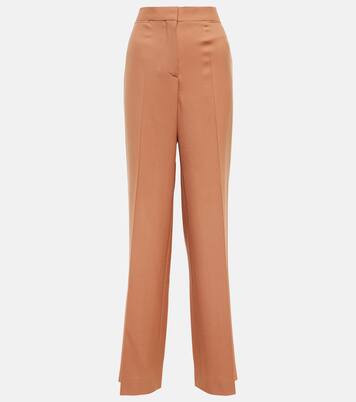 High-rise wool straight pants | Stella McCartney