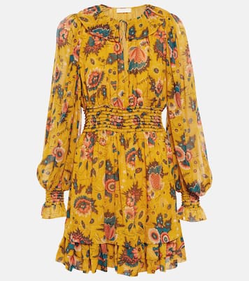 Vestido corto Adara de chifón de seda | Ulla Johnson