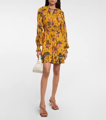 Vestido corto Adara de chifón de seda | Ulla Johnson