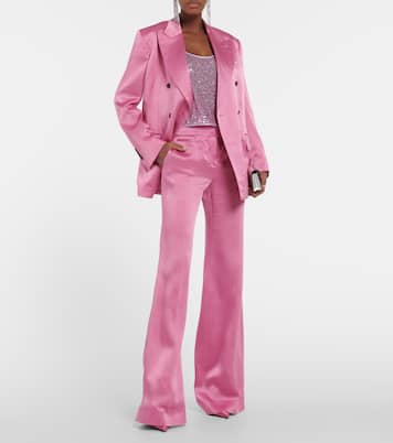 Pantaloni a vita alta in raso | Tom Ford