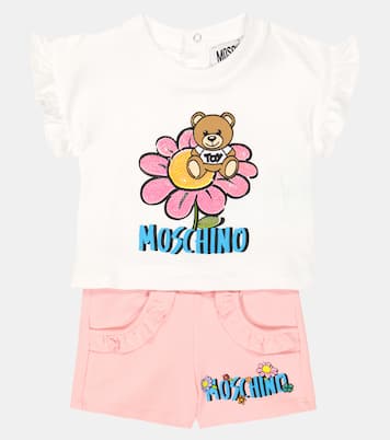Baby - T-shirt e shorts in misto cotone | Moschino Kids