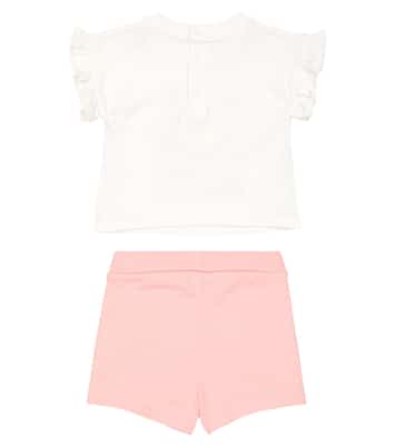 Baby - T-shirt e shorts in misto cotone | Moschino Kids