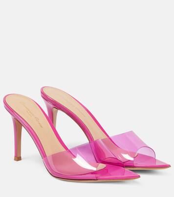 Elle 85 PVC and leather mules in pink Gianvito Rossi Mytheresa