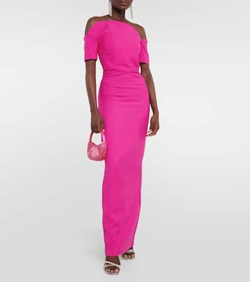 Abito lungo asimmetrico in misto lana | Roland Mouret