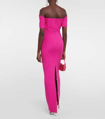 Abito lungo asimmetrico in misto lana | Roland Mouret