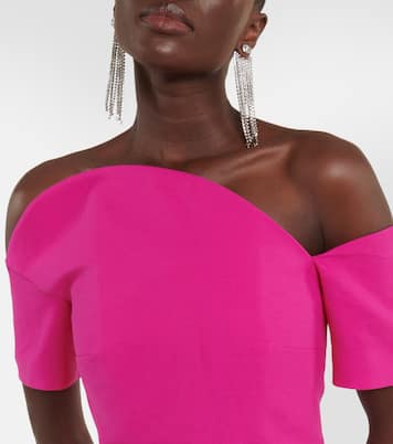 Abito lungo asimmetrico in misto lana | Roland Mouret