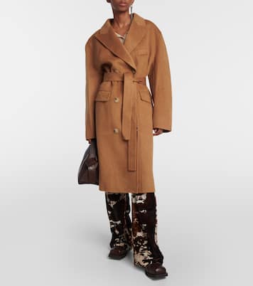 Double-breasted wool and alpaca coat | Acne Studios