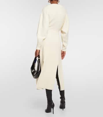 Vestido midi en mezcla de lana | Proenza Schouler