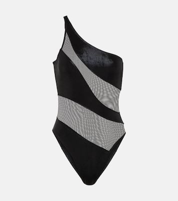 Paneled one-shoulder swimsuit | Norma Kamali