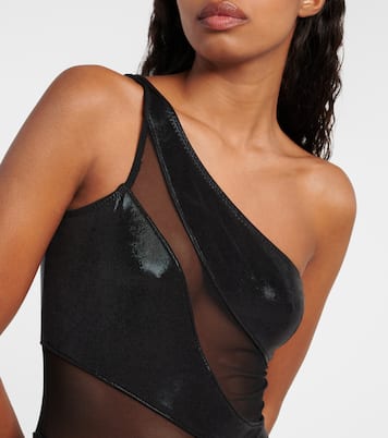 Paneled one-shoulder swimsuit | Norma Kamali