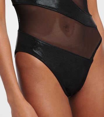 Paneled one-shoulder swimsuit | Norma Kamali