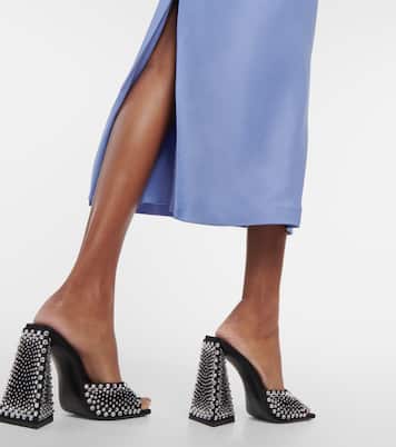 Draped strapless crepe midi dress | Alex Perry