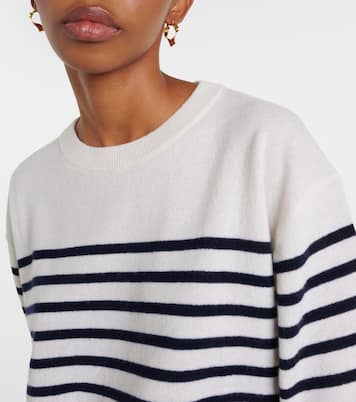 Camiseta Cila de cachemir a rayas | Lisa Yang