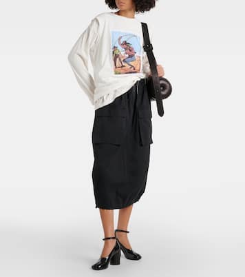 Midirock aus Baumwoll-Gabardine | MM6 Maison Margiela