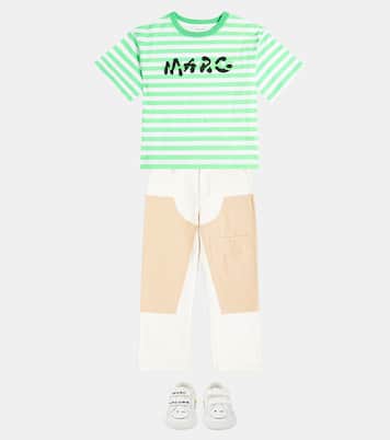 로고 스트라이프 코튼 저지 티셔츠 | Marc Jacobs Kids