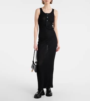 Knitted cotton maxi dress | Ami Paris