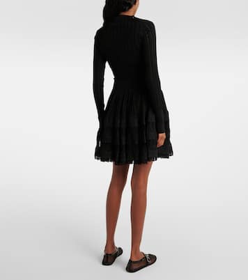 Cardigan cropped in maglia a coste | Alaïa