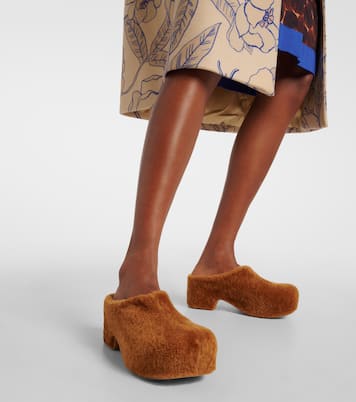 Faux fur clogs | Dries Van Noten