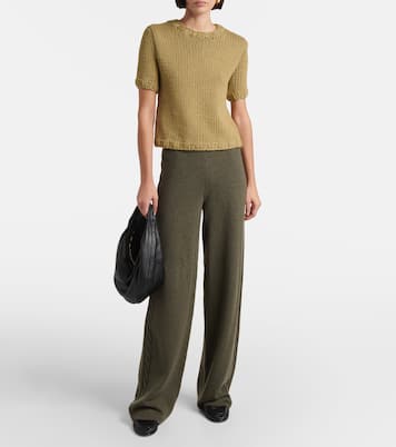 Top in maglia di misto cotone a coste | CO