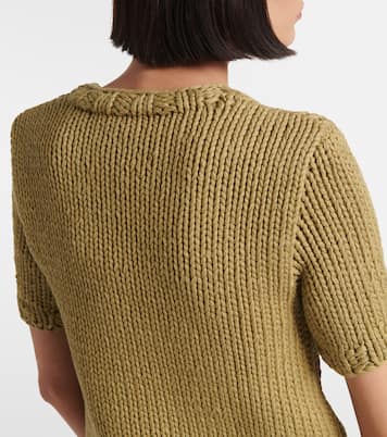 Top in maglia di misto cotone a coste | CO