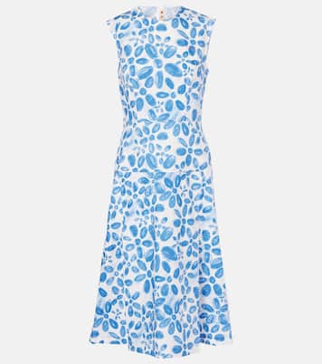 Abito midi in cotone con stampa | Marni