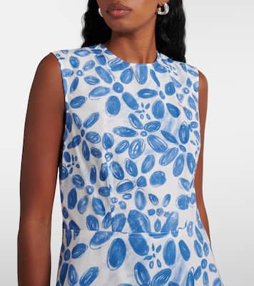 Abito midi in cotone con stampa | Marni