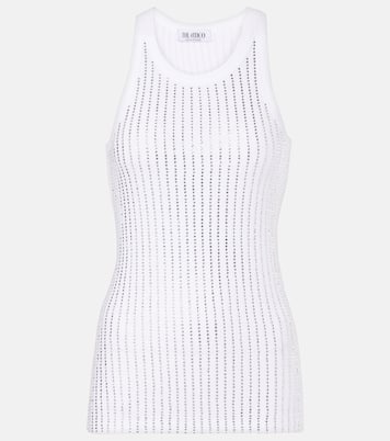 Tank top in cotone con cristalli | The Attico