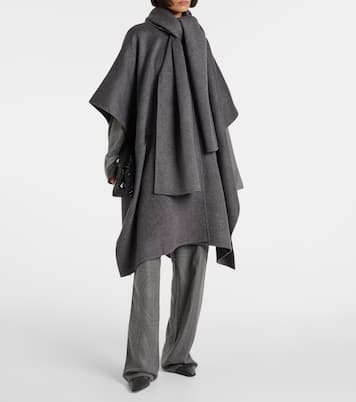 Cappotto in lana doublé con sciarpa | Toteme
