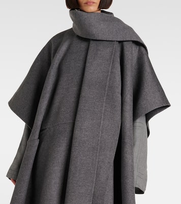 Cappotto in lana doublé con sciarpa | Toteme