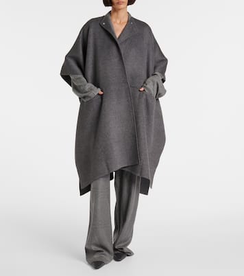 Cappotto in lana doublé con sciarpa | Toteme