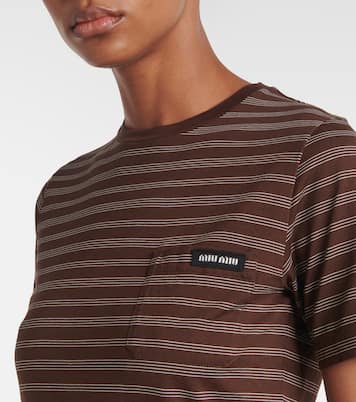 T-shirt in cotone | Miu Miu