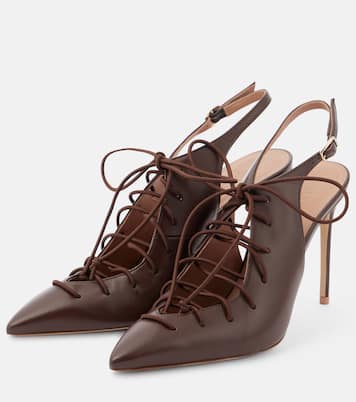 Alia 90 leather slingback pumps | Malone Souliers