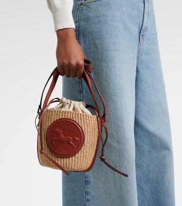 Horse Medal Small woven bucket bag | Chloé