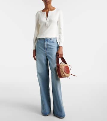 Horse Medal Small woven bucket bag | Chloé