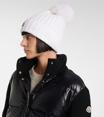 Mütze aus Wolle mit Faux Fur | Moncler