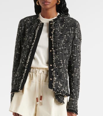 Giacca Verneuil in tweed con peplum | Moncler