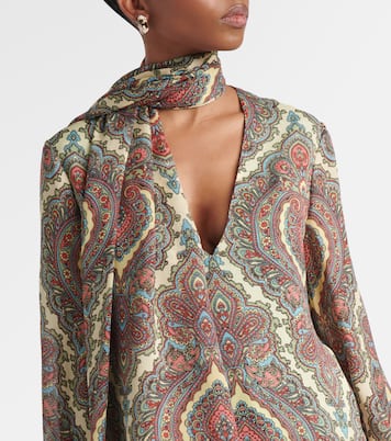 Blusa Voyage Imaginaire in georgette di seta | Valentino
