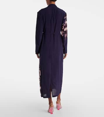 Robe portefeuille imprimée à ornements | Dries Van Noten
